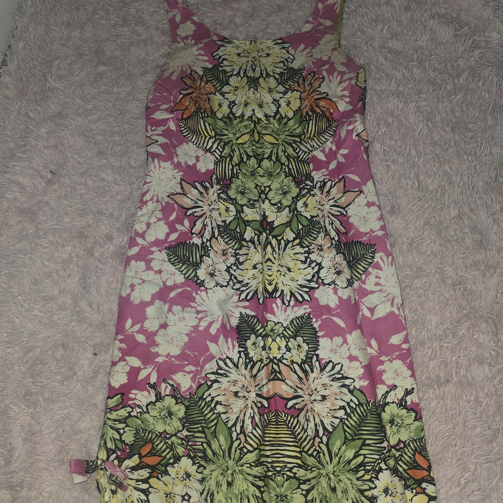 Tiana B. Pink and Green Floral Mini Dress